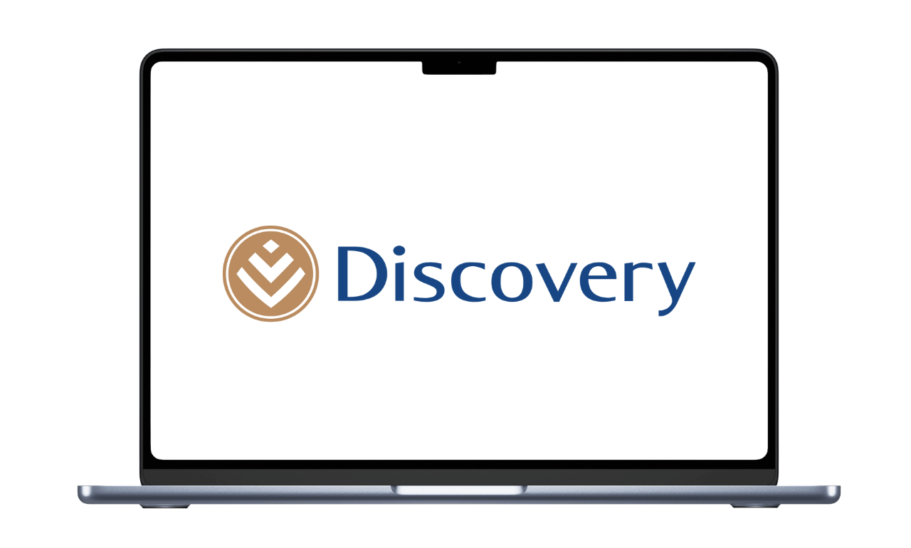 Discovery South Africa Logo shown in Macbook